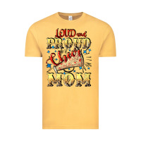 Vintage Mustard Loud and proud cheer Mom Mother's Day Vintage Tee - CowGirlArtShop