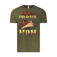 Vintage Olive Loud and proud cheer Mom Mother's Day Vintage Tee - CowGirlArtShop