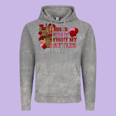 This Is How I Fight My Battles Valentine's Day Vintage Hoodie Designed By Fadigitalartstudio