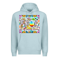 Blue Mist The Pool Is My Happy Place Premium Hoodie - CowhideDigitalArt