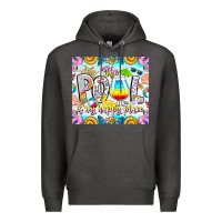 Charcoal Heather The Pool Is My Happy Place Premium Hoodie - CowhideDigitalArt