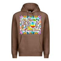 Chestnut The Pool Is My Happy Place Premium Hoodie - CowhideDigitalArt