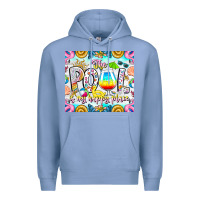 Colony Blue The Pool Is My Happy Place Premium Hoodie - CowhideDigitalArt