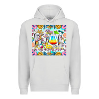 Dove Grey The Pool Is My Happy Place Premium Hoodie - CowhideDigitalArt