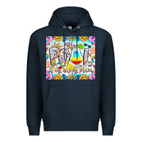 Navy The Pool Is My Happy Place Premium Hoodie - CowhideDigitalArt