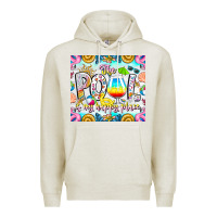 Oatmeal Heather The Pool Is My Happy Place Premium Hoodie - CowhideDigitalArt