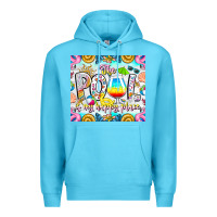 Ocean Blue The Pool Is My Happy Place Premium Hoodie - CowhideDigitalArt