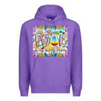 Purple The Pool Is My Happy Place Premium Hoodie - CowhideDigitalArt