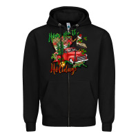 Black home for the holidays louisiana Zipper Hoodie - BarkalooDesign