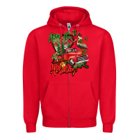Red home for the holidays louisiana Zipper Hoodie - BarkalooDesign