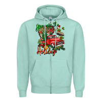 Seafoam home for the holidays louisiana Zipper Hoodie - BarkalooDesign