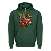 Sports Green home for the holidays louisiana Zipper Hoodie - BarkalooDesign