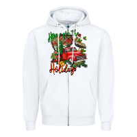 White home for the holidays louisiana Zipper Hoodie - BarkalooDesign