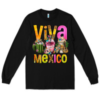 Black viva mexico mexican coffee cups Long Sleeve Tee - FaDigitalArtStudio