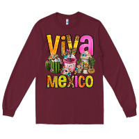 Burgundy viva mexico mexican coffee cups Long Sleeve Tee - FaDigitalArtStudio
