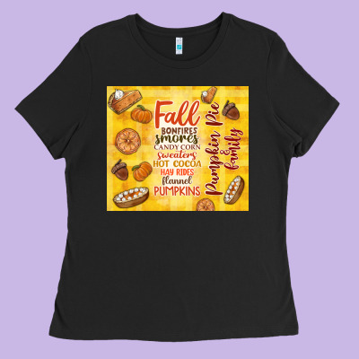 Pumpkin Pie And Family Ladies Tee Designed By Tumblerdesignbyshophia