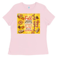 Bubblegum Pink pumpkin pie and family Ladies Tee - TumblerDesignByShophia