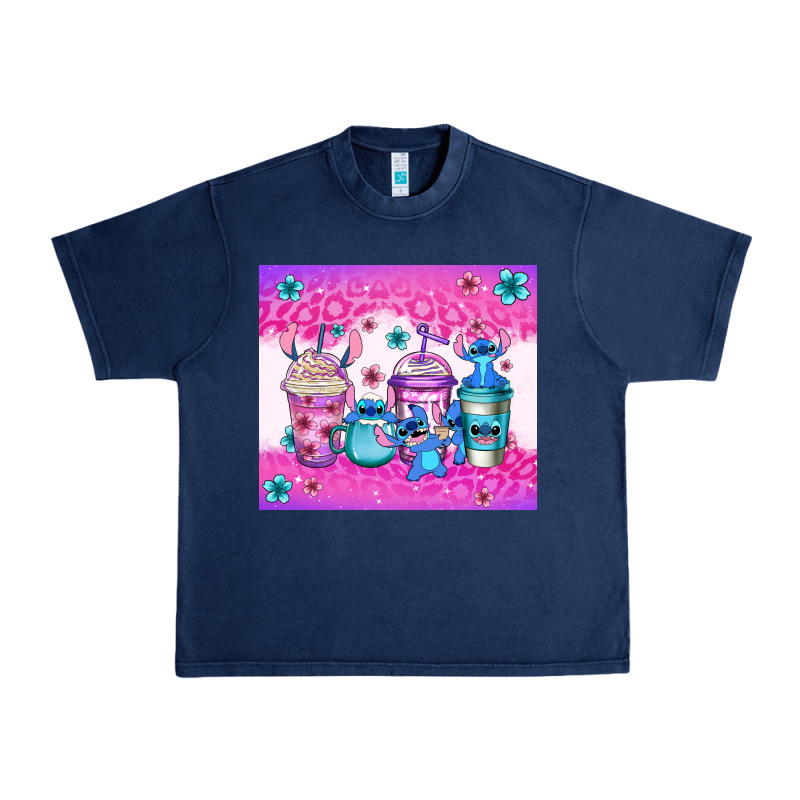 Stitch Coffee Cups Urban Heavy Tee by Jasminsmagicworld | Teevron