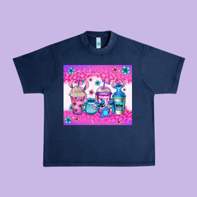 Stitch Coffee Cups Urban Heavy Tee Designed By Jasminsmagicworld