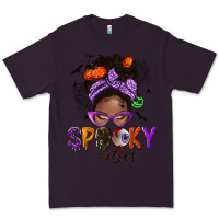 Plum Spooky vibes afro messy bun Premium Tee - NancyCooperArtShop
