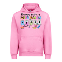 Fuchsia Pink battery life of a wife & mom Urban Hoodie - JahusDesignShop