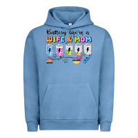 Pigment Pebble Blue battery life of a wife & mom Urban Hoodie - JahusDesignShop