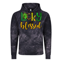 Cloud Black St. Patrick's Lucky and blessed Vintage Hoodie - OliviaCreatesArt