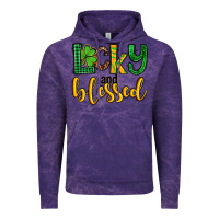 Cloud Purple St. Patrick's Lucky and blessed Vintage Hoodie - OliviaCreatesArt