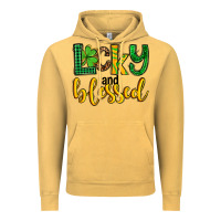 Vintage Mustard St. Patrick's Lucky and blessed Vintage Hoodie - OliviaCreatesArt