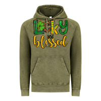 Vintage Olive St. Patrick's Lucky and blessed Vintage Hoodie - OliviaCreatesArt