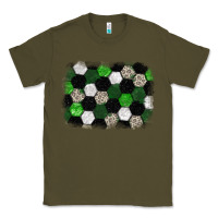 Army Green Soccer leopard glitter background Classic Tee - HowdyJamesFarm