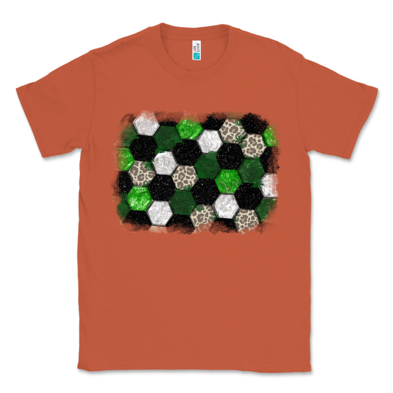 Soccer Leopard Glitter Background Classic Tee by HowdyJamesFarm | Teevron