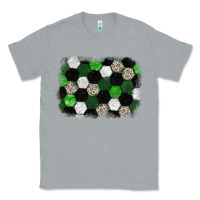 Heather Grey Soccer leopard glitter background Classic Tee - HowdyJamesFarm