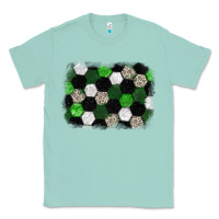 Seafoam Soccer leopard glitter background Classic Tee - HowdyJamesFarm