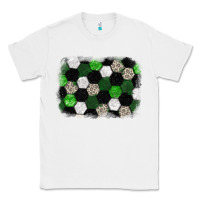 White Soccer leopard glitter background Classic Tee - HowdyJamesFarm