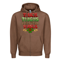 Chestnut thick thighs christmas vibes Zipper Hoodie - BarkalooDesign