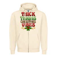 Sandshell thick thighs christmas vibes Zipper Hoodie - BarkalooDesign