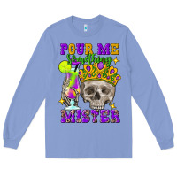 Colony Blue Skull pour me something mister Long Sleeve Tee - FaDigitalArtStudio