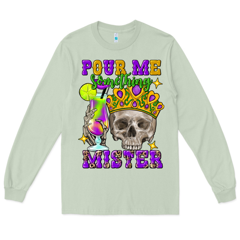 Skull Pour Me Something Mister Long Sleeve Tee by FaDigitalArtStudio | Teevron
