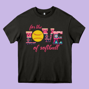 For The Love Of Softball Heavy Core Tee Designed By Bettercallsaul