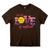 Chocolate Brown For The Love Of Softball Heavy Core Tee - Bettercallsaul