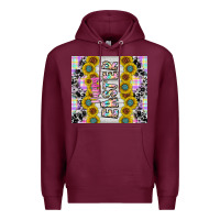 Burgundy happy easter Premium Hoodie - CowhideDigitalArt