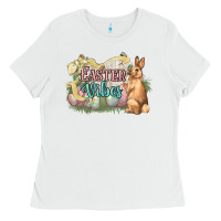 White Easter vibes Easter Day Ladies Tee - HowdyJamesFarm