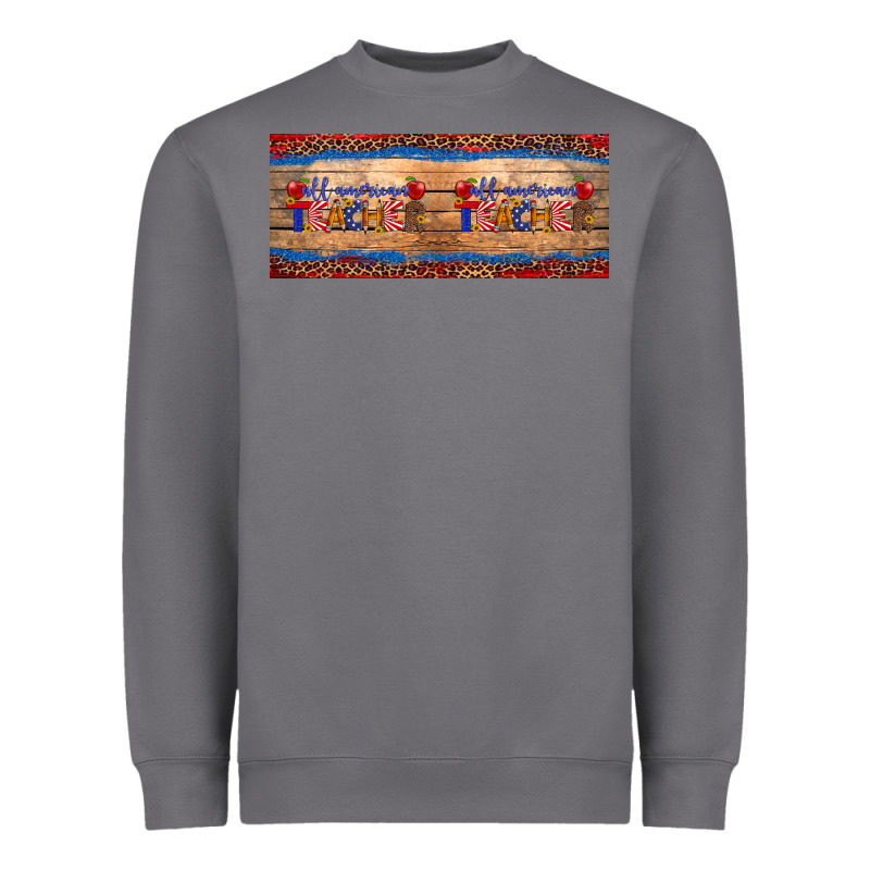 All American Teacher 11oz Mug Heavyweight Sweatshirt by Artiststas | Teevron