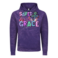 Cloud Purple Easter Day Saved by his grace Vintage Hoodie - OliviaCreatesArt