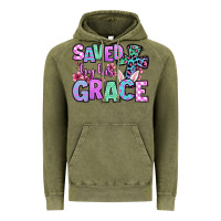 Vintage Olive Easter Day Saved by his grace Vintage Hoodie - OliviaCreatesArt
