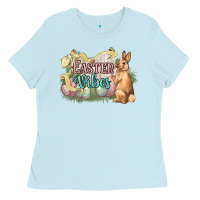 Baby Blue Easter vibes Easter Day Ladies Tee - HowdyJamesFarm