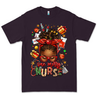 Plum one merry nurse afro messy bun Premium Tee - texasbilliewilder