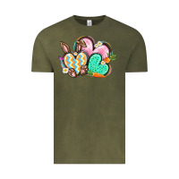 Vintage Olive Easter heart Easter Day Vintage Tee - CowGirlArtShop