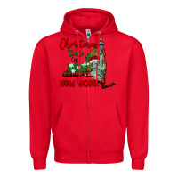Red christmas time in new york Zipper Hoodie - BarkalooDesign